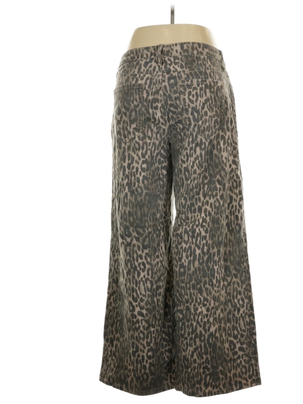 Leopard Print Wide Leg Jeans - Picture 2 of 3